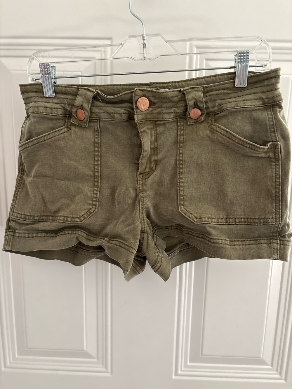 BKE Olive Green Denim Shorts